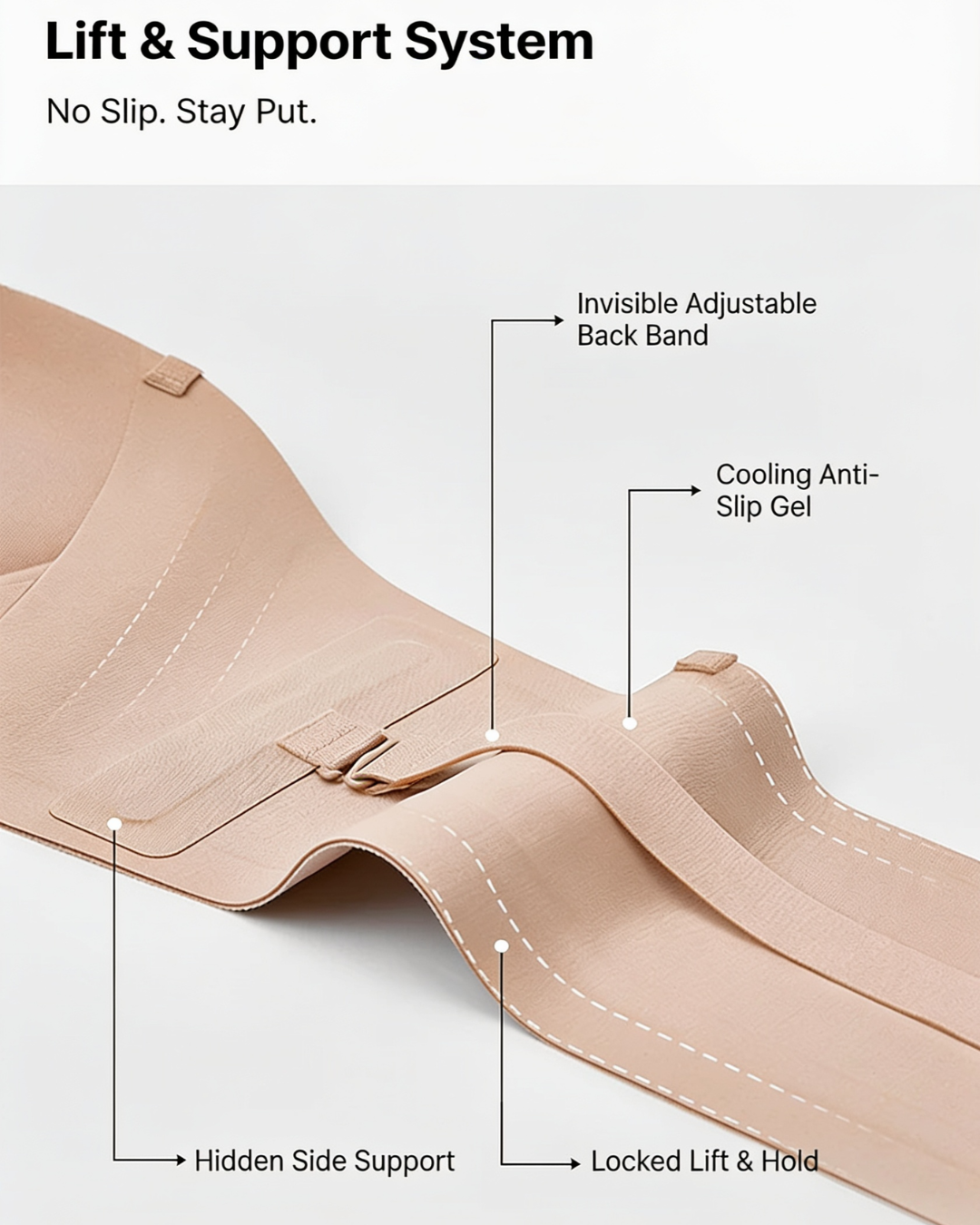 HUSH WEAR SecureLift Strapless Bra