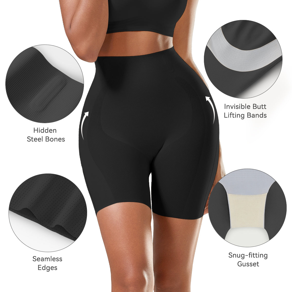 HUSH WEAR Sculpt Shorts™ · Tummy Control & Butt Lift