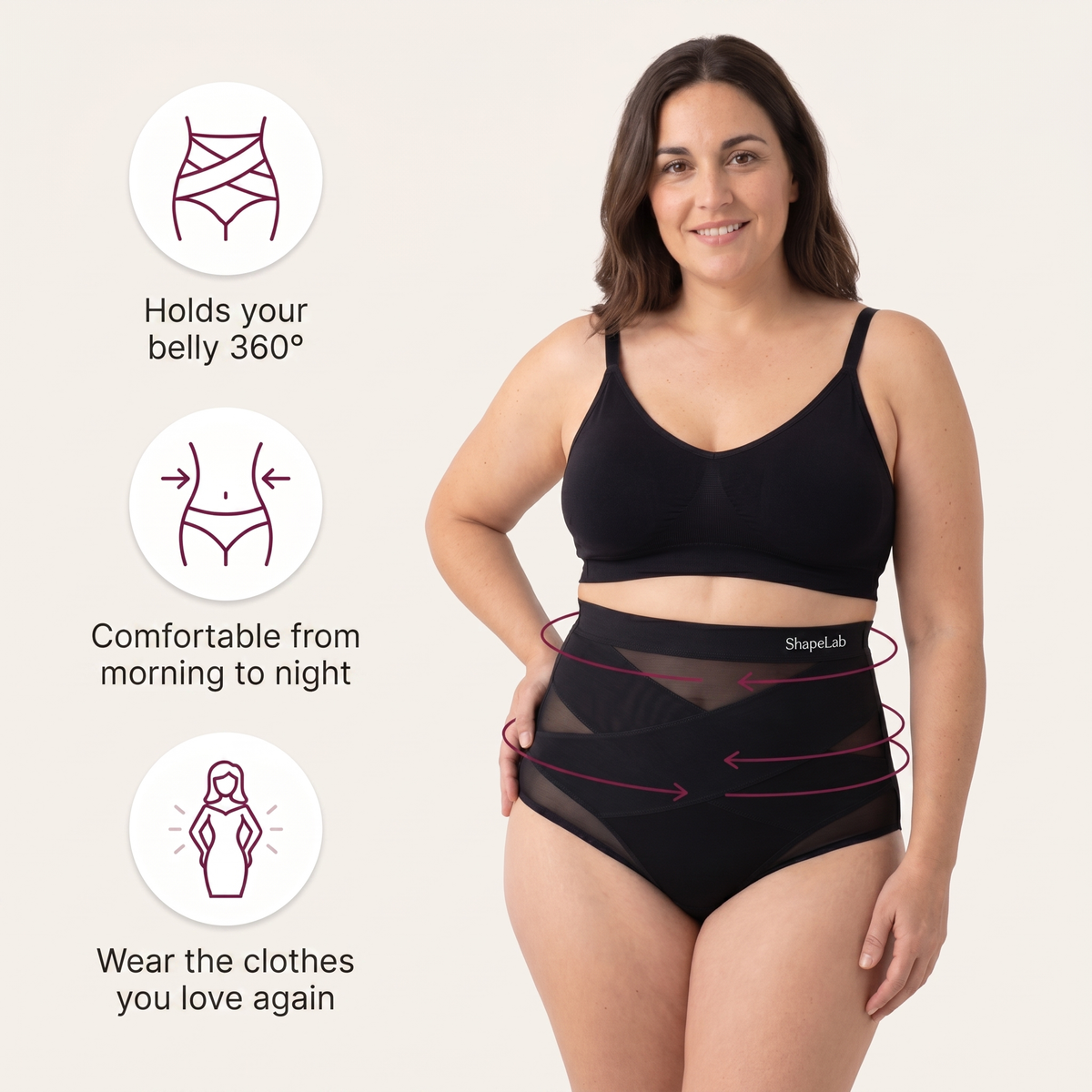 HUSH WEAR Sculpt Brief™ · Postpartum Support